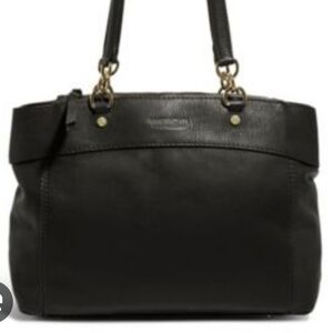 AMERICAN LEATHER CO Black Leather Tote Bag